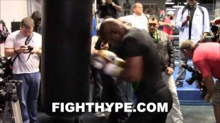 BERNARD HOPKINS FULL MEDIA DAY WORKOUT AHEAD OF HOPKINS VS KOVALEV HD [upl. by Coppock]