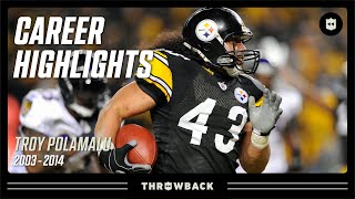 Troy Polamalus UNREAL Career Highlights  NFL Legends [upl. by Inalaeham]