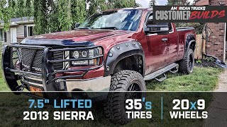 75quot Lifted Sierra 1500 with Ultra Motorsports Wheels amp 35quot Tires  AmericanTrucks Customer Build [upl. by Starlene973]