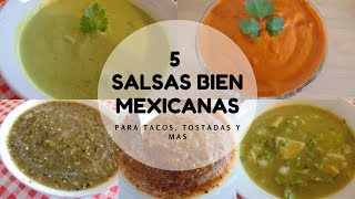 5 Salsas Mexicanas  Salsas Taqueras  Erika Blop [upl. by Schifra731]