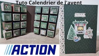 Tuto calendrier de lavent 2024 facile à réaliser diy action scrapbooking calendrierdelavent [upl. by Aciret]