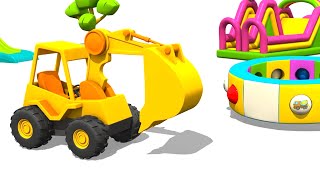 Camiones grandes  Carros para niños  Max la Excavadora [upl. by Atteuqcaj]