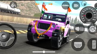 Dollar Song Modified Mahindra red thar  Indian Cars Simulator 3D  gameplay series Part 3 [upl. by Ytte961]