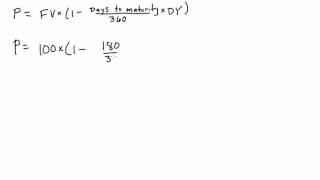 Treasury Bill  Discount Yield  Example 1 [upl. by Earle244]