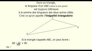 Le principe de linégalité triangulaire [upl. by Llerol]