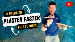 5 Massive Hacks For Plastering Faster  TROWEL TECHNIQUES TIMINGS TOOLS SPEED TRAINING [upl. by Christiano]