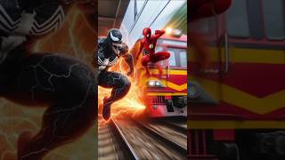 The Flash Vs Venom At Burning Train  Ai Art Tech [upl. by Fishbein680]