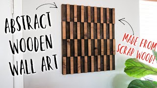 Abstract Wooden Wall Art  How To Make [upl. by Groveman65]