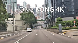 Hong Kong 4K  Morning Skyline Views  Driving Downtown [upl. by Wilfred]