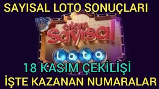 Çılgın sayısal loto son çekiliş sonuçları  Milli piyango sayısal loto sonuçları 18112023 [upl. by Ahsla]