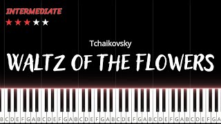 Waltz of the Flowers  Tchaikovsky  INTERMEDIATE Piano Tutorial [upl. by Jaquith]