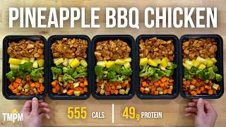 10 Ingredient High Protein Meal Prep Recipe  Pineapple BBQ Chicken [upl. by Annawyt721]