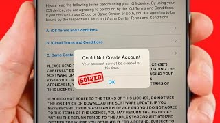 How to Fix Could Not Create Account Your Account Cannot Be Created At This Time  iPhone  iPad [upl. by Kristoforo]