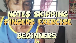 Notes Skipping Fingers Exercise for Beginners and Intermediate level  Short tutorial video by VMS [upl. by Schluter]