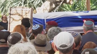 Funeral of former Israeli military chiefs son killed in Gaza [upl. by Oremar561]