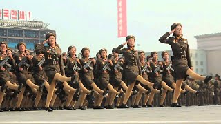 North Koreas Slow Motion Military  North Korea parade in Slow Motion [upl. by Erhart]