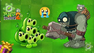 Facing the Gargantuar Boss with 5x Peashooter in PvZ 2 Can We Survive [upl. by Rillis979]