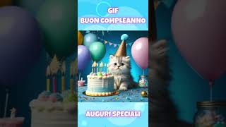 AUGURI SPECIALI BUON COMPLEANNO Teneri e divertenti cuccioli auguri gif compleanno cuccioli [upl. by Schach84]