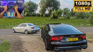 Audi R7 amp BMW M5  Forza Horizon 4  Logitech G29 Gameplay [upl. by Etterual]