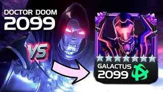 Doctor DOOM 2099  MCOC  Special Attacks and Moves Gameplay  New 7 star champion Galactus 2099 [upl. by Karolyn110]