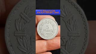 5 Francos Franceses 1946coin numismatica money numismatics ytviral france [upl. by Llenyt]