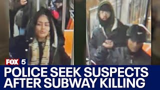 Police seek suspects after killing on NYC subway [upl. by Lief]