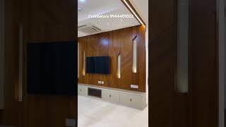 Ost Tv Panelling Largest Tv Unit plywood tvunit tvcabinetdesign paneling [upl. by Ahsinad]