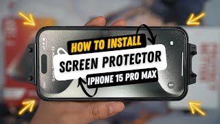 iPhone 15 Pro Max  How to Install Screen Protector [upl. by Roxana]