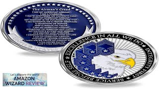 United States Air Force Airmans Creed Military Challenge Coin Collectible Veteran Gift Review [upl. by Steffen]