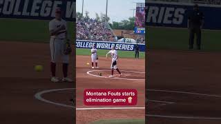 Montana Fouts starts mustwin WCWS game 🤩 [upl. by Uolymme]