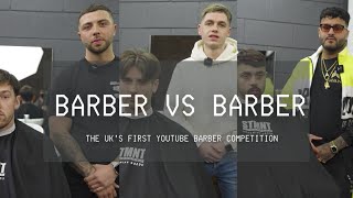 BARBER VS BARBER  Round 1  Youtubes First Online Barber Competition [upl. by Lachance]