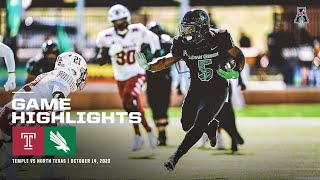 Game Highlights North Texas 45 Temple 14 Football October 14 2023 [upl. by Lund]