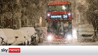 Snow and ice cause travel chaos across country [upl. by Waldo]