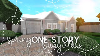 Roblox  Bloxburg Spring OneStory Bungalow  House Build [upl. by Nakeber276]