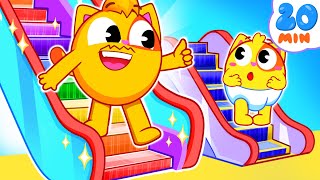 Magic Baby Stairs  Safety Rules In The Escalator for Kids  Songs amp Nursery Rhymes by Toddler Zoo [upl. by Hajile]