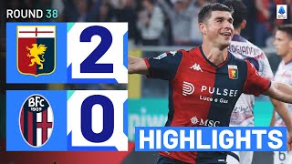 GENOABOLOGNA 20  HIGHLIGHTS  The Grifone end their season on a high  Serie A 202324 [upl. by Aiyotal]