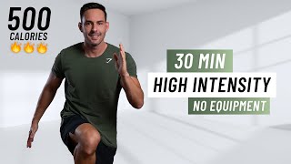 30 MIN FULL BODY CARDIO HIIT  Intense Fat Burning Workout No Equipment [upl. by Hurley]