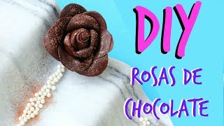 DIY CÓMO HACER FLORES DE CHOCOLATE CON ORO ROSA [upl. by Binky500]