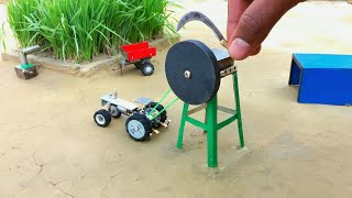 diy circular Sander tractor machine science project  KeepVilla [upl. by Asilim]