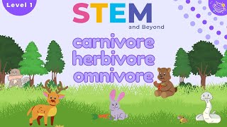 Carnivore Herbivore And Omnivore  KS1 Year 1 Science  STEM Home Learning [upl. by Niatsirt]