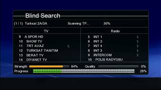 Türksat 3A4A5B at 420°E  Channel list  Ku band [upl. by Nnawtna]