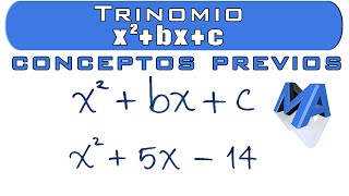 Factorización trinomios de la forma x2bxc  conceptos previos [upl. by Nagram706]