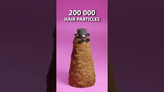 Cousin Itt vs Hair particles🕶️🎩 3danimation hairsimulation blender3d [upl. by Shaylynn]