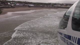 Portrush Airshow 2009 Glider with HD Camera on Wing [upl. by Enileda]