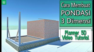 Cara Membuat Pondasi di Planner 5D  Tutorial Planner 5D [upl. by Nrubloc760]