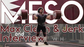 Meso Hassona 96 225kg Clean amp Jerk  Interview About his Session  Doha 19 [upl. by Nyrat]