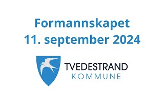 Formannskapet i Tvedestrand 11 september 2024 [upl. by Oirobil]