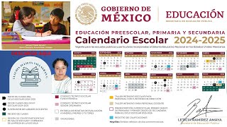 Calendario Escolar ciclo escolar 20242025 [upl. by Lyrradal327]