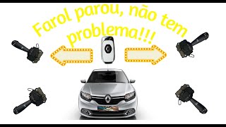 Farol baixo com defeito Chave de seta Renault LoganSandero [upl. by Adnwahsal]