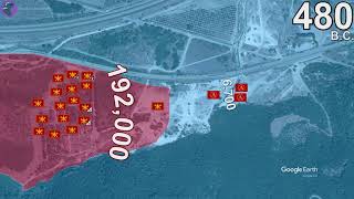 Battle of Thermopylae in 1 minute using Google Earth [upl. by Tsew]